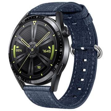 BStrap Denim remen za Huawei Watch GT/GT2 46mm, royal blue