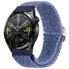 BStrap Braid Nylon remen za Garmin Vivoactive 3, blue white