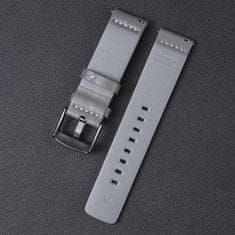 BStrap Fine Leather remen za Garmin Venu 2S, gray