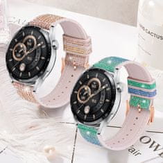 BStrap Glitter remen za Garmin Vivoactive 3, silver yellow
