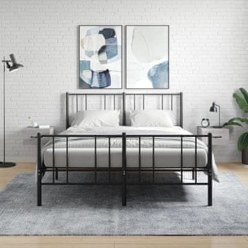Vidaxl Zidni noćni ormarići, set od 2, sivi hrast sonoma, 35x35x20 cm