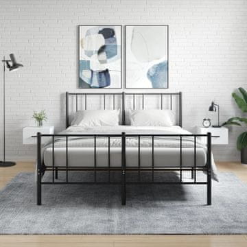 Vidaxl Zidni noćni ormarići, set od 2, bijeli, 35x35x20 cm