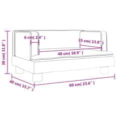 Vidaxl Dječja fotelja krem boja 60 x 40 x 30 cm umjetna koža