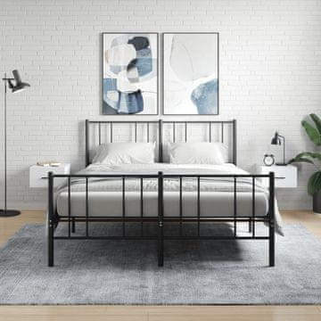 Vidaxl Zidni noćni ormarići, set od 2, bijeli, 35x35x20 cm