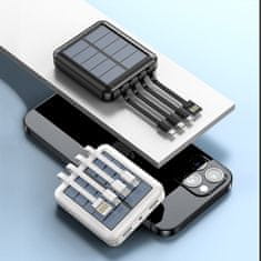 Andowl Solarna punjiva baterija Solarni Powerbank 12.000 mAh CRNA