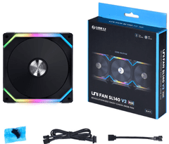 Lian Li Uni Fan SL140 V2 ventilator za kućište, RGB, PWM, 140mm, crna (UF-SL140V2-1B)