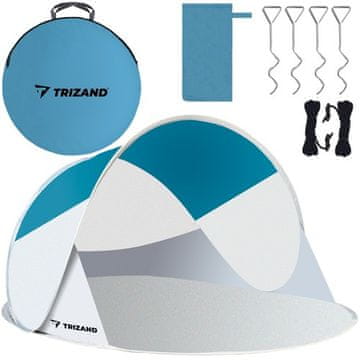 slomart TRIZAND plažni šator, tirkizno-sivi, 220x120x90cm