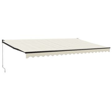 Vidaxl Tenda na uvlačenje krem 5 x 3 m od tkanine i aluminija