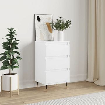 Vidaxl Komoda s ladicama, bijela, 40x35x70 cm, materijal na bazi drva