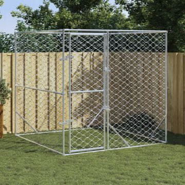 Vidaxl Vanjski pseći boks, 2x2x2 m, pocinčani čelik
