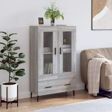 Vidaxl Visoki ormarić sivi sonoma hrast 69,5 x 31 x 115 cm