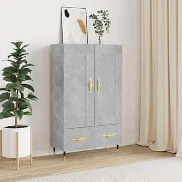 Vidaxl Visoki ormarić betonsko-sivi 69,5 x 31 x 115 cm