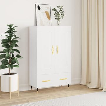 Vidaxl Visoki ormarić bijeli 69,5 x 31 x 115 cm materijal na bazi drveta