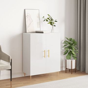 Vidaxl Ormarić, bijeli, sjajni, 69,5 x 34 x 90 cm, materijal na bazi drva