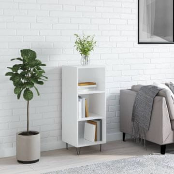 Vidaxl Ormarić, bijeli, sjajni, 34,5 x 32,5 x 90 cm, materijal na bazi drva