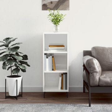 Vidaxl Ormarić, bijeli, sjajni, 34,5 x 32,5 x 90 cm, materijal na bazi drva
