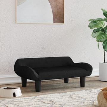 Vidaxl Krevet za pse, crni, 70x40x24 cm, baršun