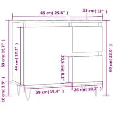 Vidaxl Kupaonski ormarić bijeli 65 x 33 x 60 cm od konstruiranog drva