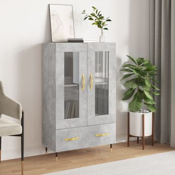 Vidaxl Visoki ormarić betonsko-sivi 69,5 x 31 x 115 cm