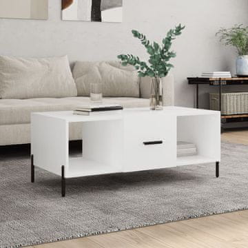 Vidaxl Klub stolić, bijeli, 102x50x40 cm, materijal na bazi drva