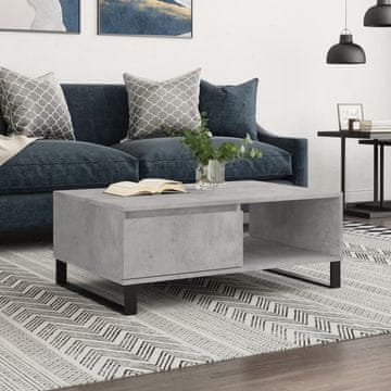 Vidaxl Klub stolić betonsko-sivi 90x60x35 cm