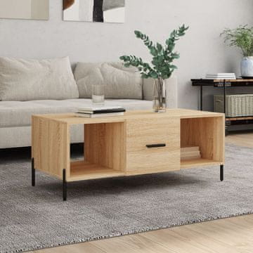 Vidaxl Klub stolić, hrast sonoma, 102x50x40 cm, materijal na bazi drva