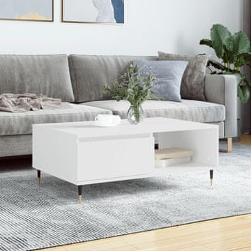 Vidaxl Klub stolić, bijeli, 90x60x35 cm, materijal na bazi drva