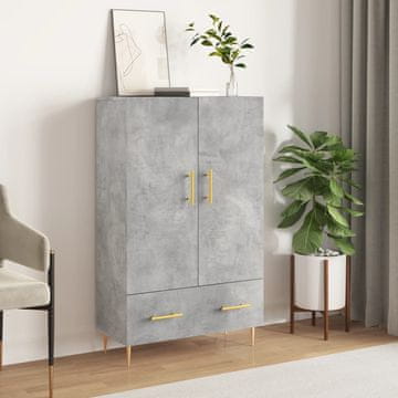 Vidaxl Visoki ormarić betonsko-sivi 69,5 x 31 x 115 cm