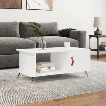 Vidaxl Klub stolić, bijeli, 90x50x40 cm, materijal na bazi drva