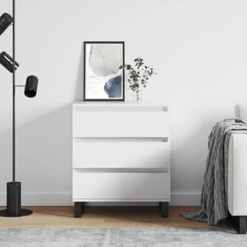 Vidaxl Komoda s ladicama, bijela, 60x35x70 cm, materijal na bazi drva