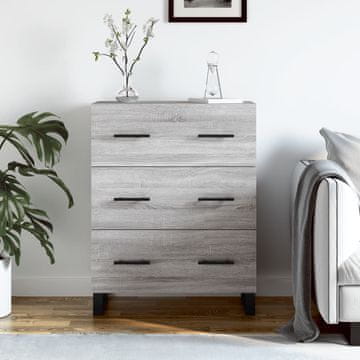 Vidaxl Ormarić, sivi hrast sonoma, 69,5 x 34 x 90 cm, materijal na bazi drva