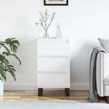 Vidaxl Komoda s ladicama, bijela, 40x35x70 cm, materijal na bazi drva