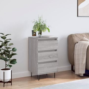 Vidaxl Komoda s ladicama, sivi hrast sonoma, 40x35x70 cm, materijal na bazi drva