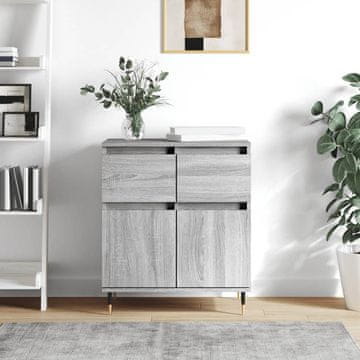 Vidaxl Komoda s ladicama, sivi hrast sonoma, 60x35x70 cm, materijal na bazi drva