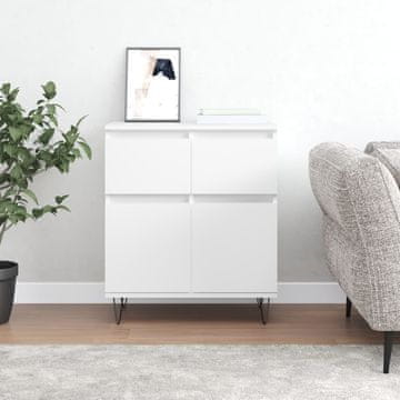Vidaxl Komoda s ladicama, bijela, 60x35x70 cm, materijal na bazi drva