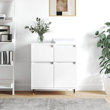 Vidaxl Komoda s ladicama, bijela, 60x35x70 cm, materijal na bazi drva