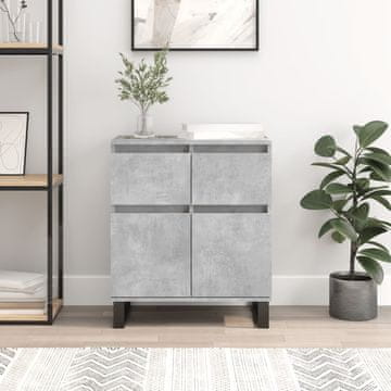 Vidaxl Komoda s ladicama, betonsko siva, 60x35x70 cm, materijal na bazi drva