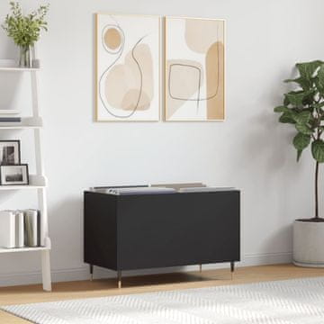 Vidaxl Ormarić za ploče crni 74,5 x 38 x 48 cm Materijal na bazi drveta
