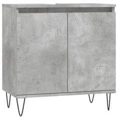 Vidaxl Kupaonski ormarić boja betona 58x33x60 cm od konstruiranog drva