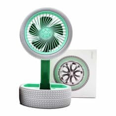 Luniks Sklopivi ventilator u obliku gume s lampom – Bijeli