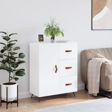 Vidaxl Ormarić, bijeli, sjajni, 69,5 x 34 x 90 cm, materijal na bazi drva