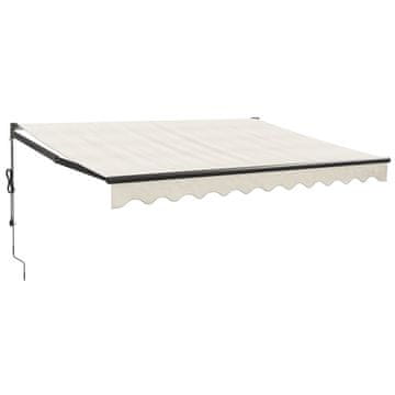 Vidaxl Automatska tenda na uvlačenje krem 3 x 2,5 m