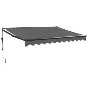 Vidaxl Automatska tenda na uvlačenje antracit 3,5 x 2,5 m