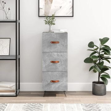Vidaxl Ormarić Betonsko-sivi 34,5x34x90 cm Materijal na bazi drva