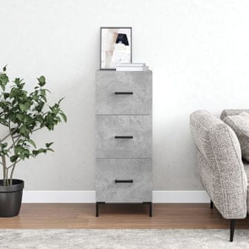 Vidaxl Ormarić Betonsko-sivi 34,5x34x90 cm Materijal na bazi drva