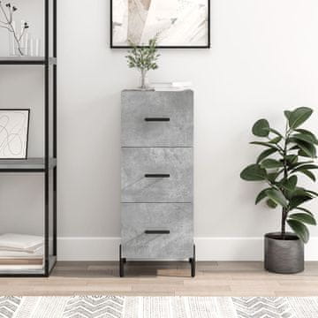 Vidaxl Ormarić Betonsko-sivi 34,5x34x90 cm Materijal na bazi drva