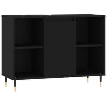 Vidaxl Kupaonski ormarić crni 80 x 33 x 60 cm od konstruiranog drva