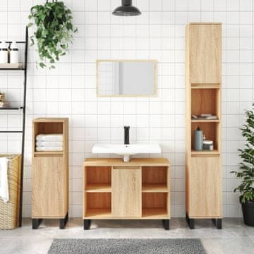 Vidaxl Kupaonski ormarić Sonoma hrast 80x33x60 cm