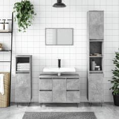 Vidaxl Kupaonski ormarić boja betona 80x33x60 cm od konstruiranog drva