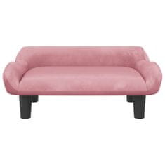 Vidaxl Dječja fotelja ružičasta 70x40x24 cm baršunasta